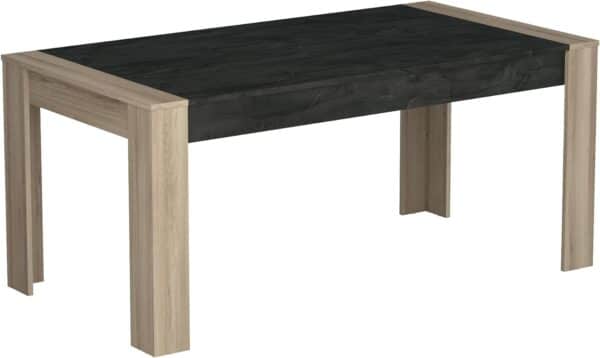 Table à Manger Sheffield – Décor Chêne Brossé et Plateau Effet Béton (L170 cm)