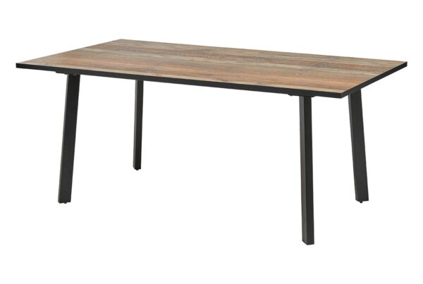 Table à Manger Roma – Décor Atlantic Wood et Métal Noir (L180 cm)