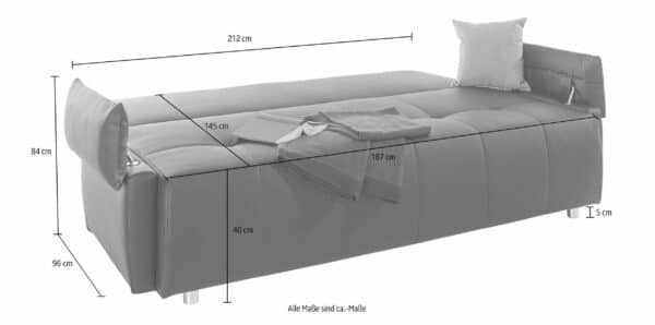 Canapé-lit Funtastic : Confort et Praticité avec Noyau à Ressorts et Rangement Intégré – Image 7