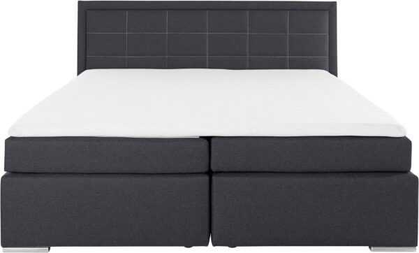 Lit coffre 180 x 200 « Athena » avec le matelas et sur matelas en tissu noir – Image 3