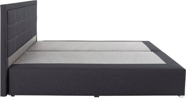 Lit coffre 180 x 200 « Athena » avec le matelas et sur matelas en tissu noir – Image 4