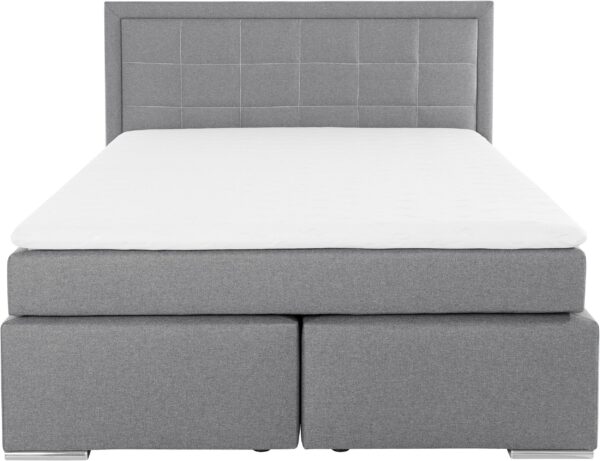 Lit « Athena » avec matelas et sur matelas en tissu gris – Image 5