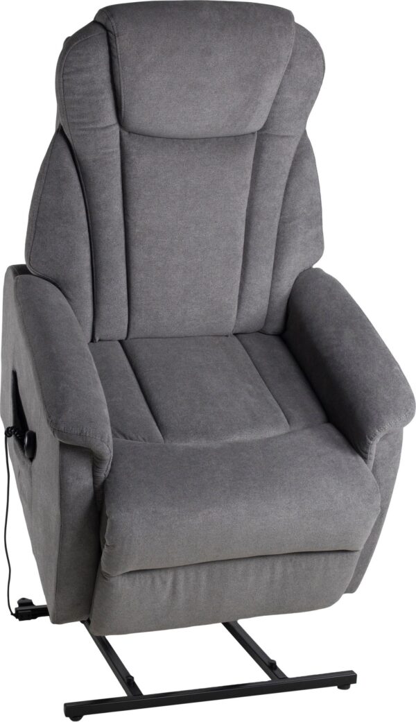 Fauteuil élévateur relax Duo Collection, avec aide à se lever Toronto XXL, tissu gris chargeable jusqu’à 150 kg – Image 3