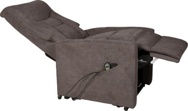 Fauteuil élévateur Cadillac avec fonction de massage en tissu marron – Image 3