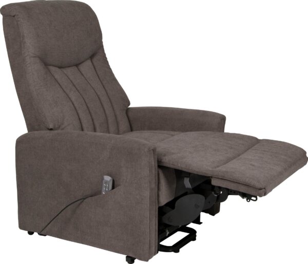 Bonnyville 2 Fauteuil TV avec 2 moteurs, aide à la position debout électrique en tissu gris clair – Image 2