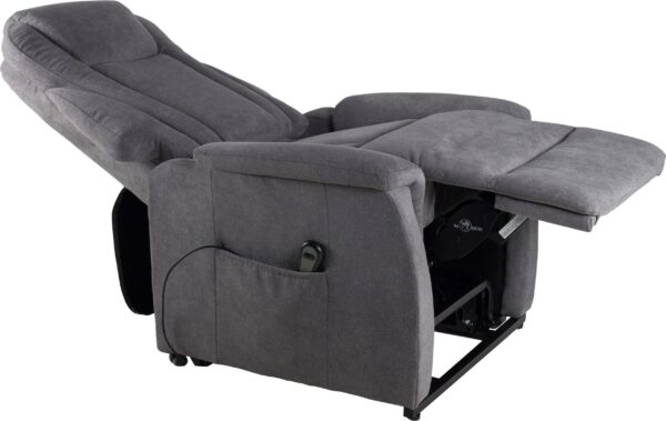 Fauteuil élévateur relax Duo Collection, avec aide à se lever Toronto XXL, tissu gris chargeable jusqu’à 150 kg – Image 5