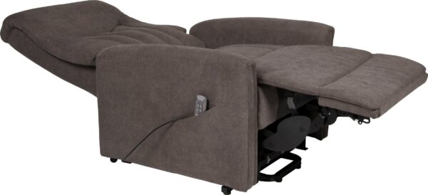 Bonnyville 2 Fauteuil TV avec 2 moteurs, aide à la position debout électrique en tissu gris clair – Image 4