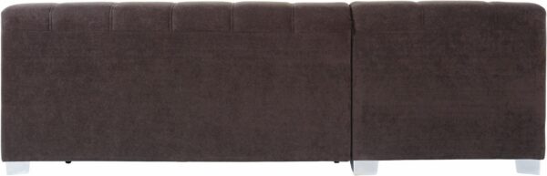 Canapé d’angle Turah avec coussins décoratifs, matelassage moderne en microfibre gris anthracite – Image 3